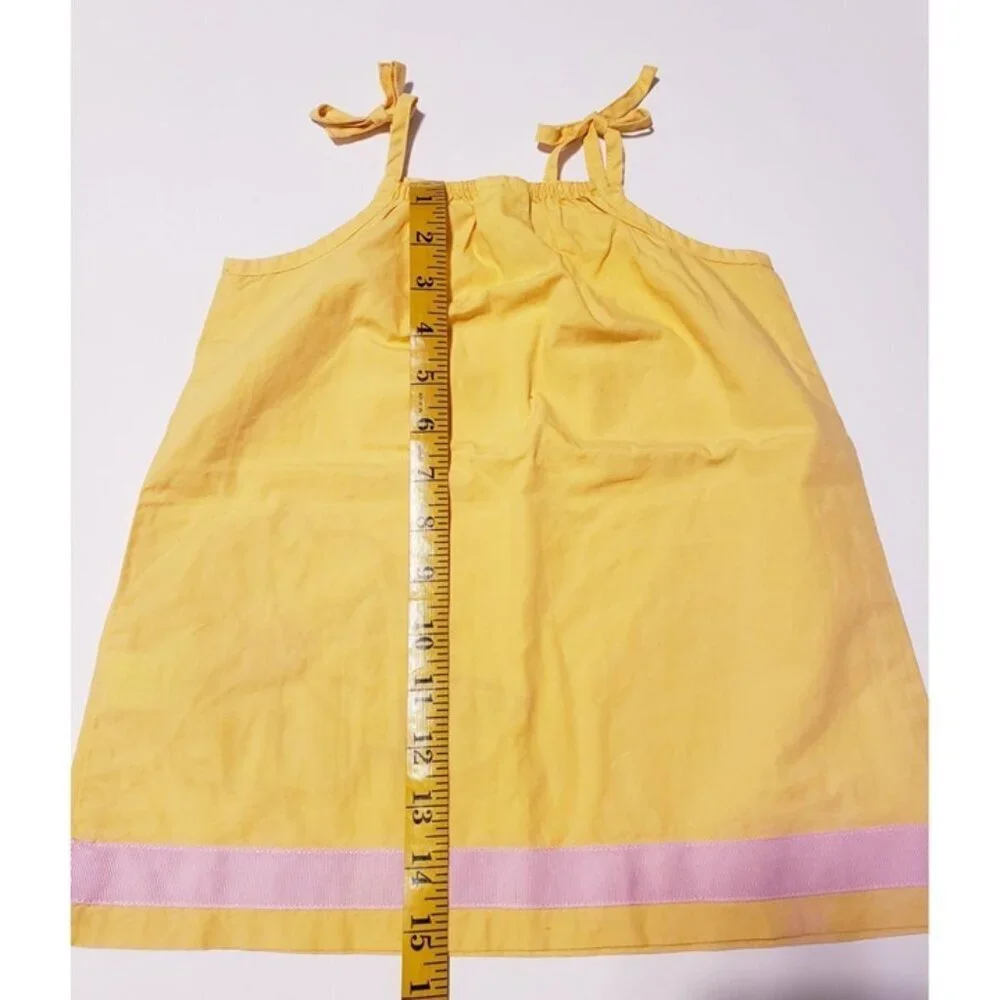 Hanna Andersson yellow dress 80 / 18-24 months pillowcase sundress beach summer